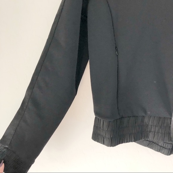IVY PARK Satin Pure Black Track Jacket Zip Up LG - Picture 9 of 16